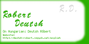 robert deutsh business card